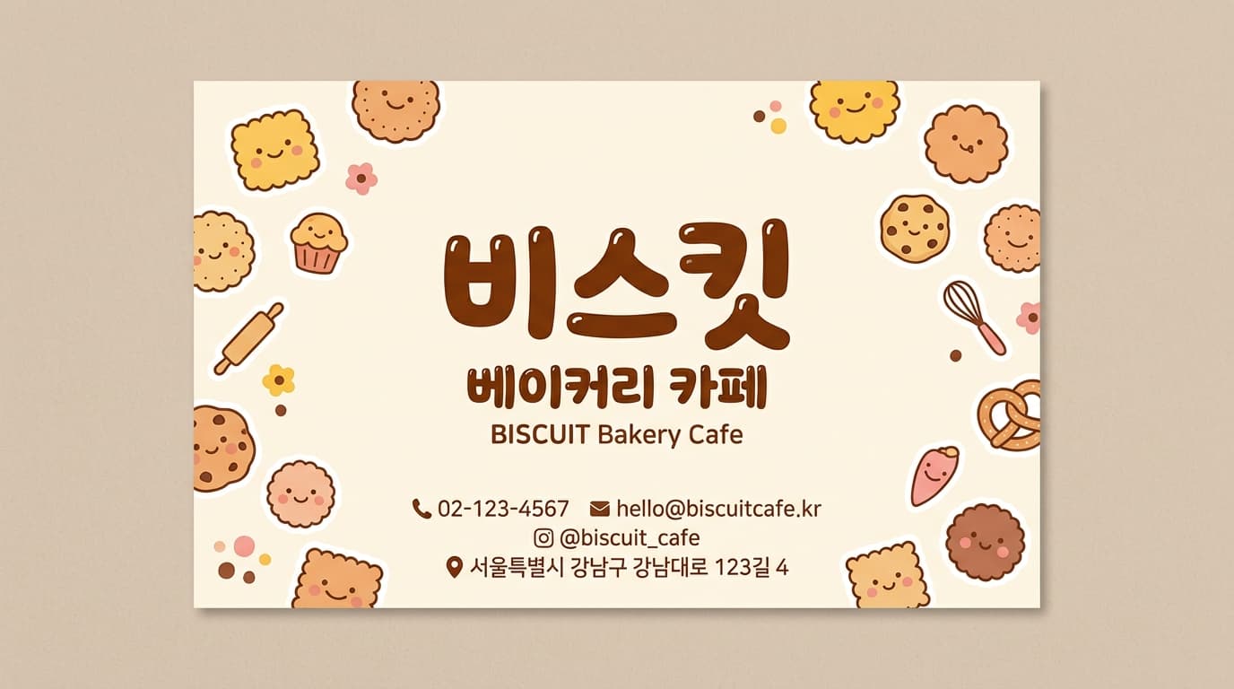 비스킷 명함 견본