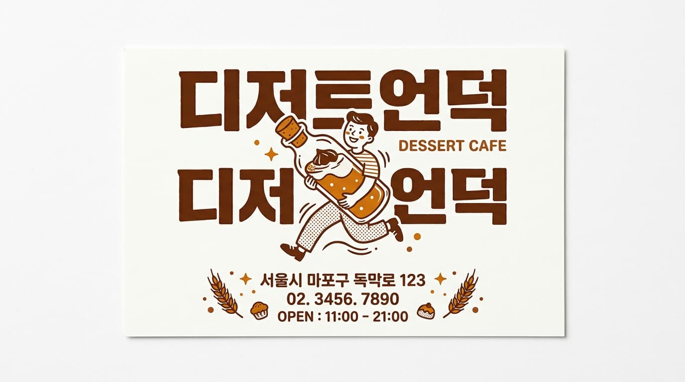 디저트언덕 명함 견본