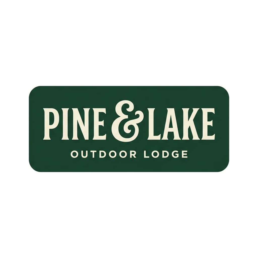 PINE & LAKE 로고 견본