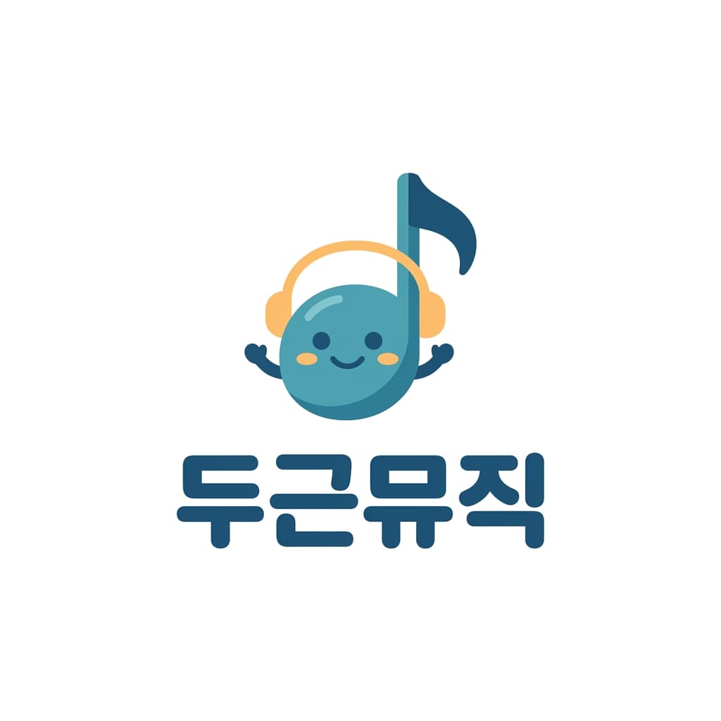 두근뮤직 로고 견본